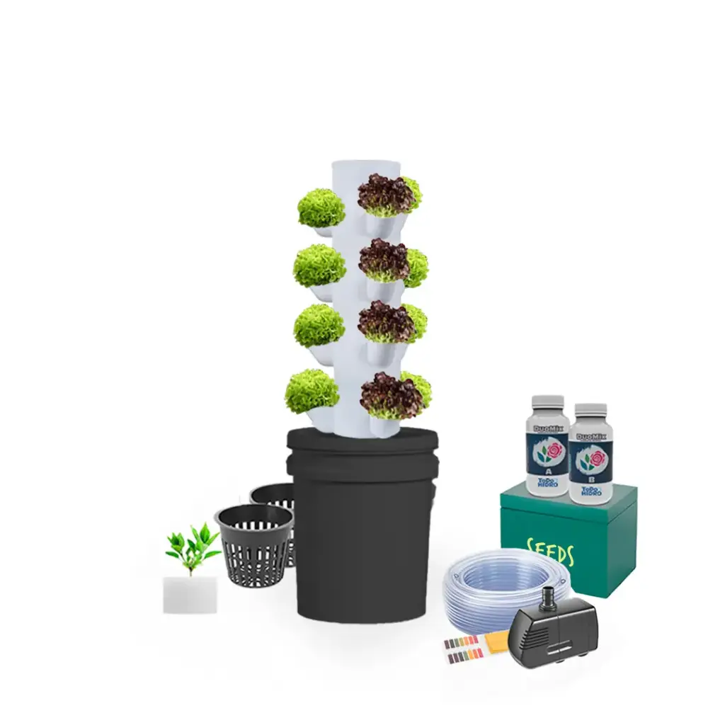 Hydroponic Kit N6 Tower System for 20 Plants, Complete Indoor Garden with Nutrients, Seeds & Accessories