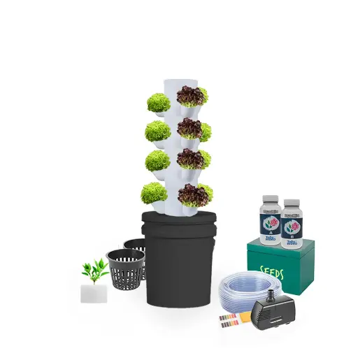 [KITWNUTRN6] Hydroponic Kit N6 Tower System for 20 Plants, Complete Indoor Garden with Nutrients, Seeds & Accessories
